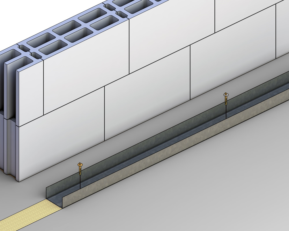 Fixare mecanică profil Fixarea profilelor de ghidaj pe planseu