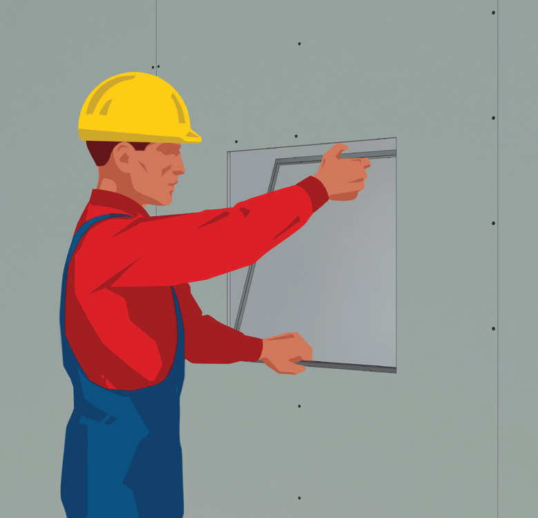 4 - Fixare cadru panou access