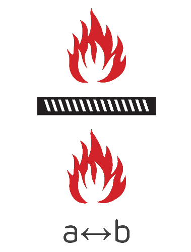 Simbol protectie la foc above & below
