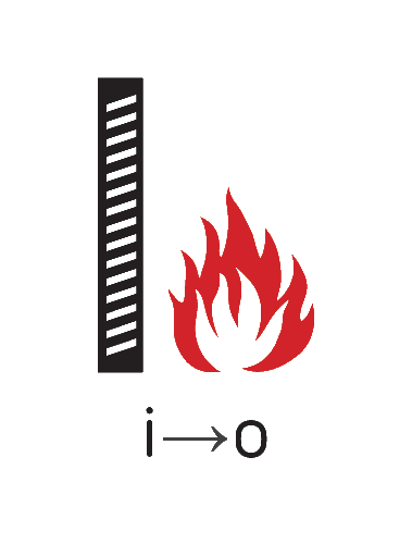 Simbol protectie foc din interior spre exterior
