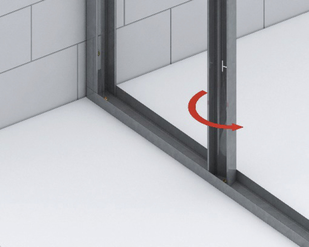 Instalare profile Instalarea profilelor metalice verticale
