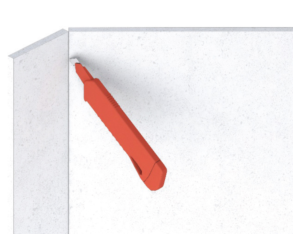 Tăiere carton spate Tăiere carton placă gips-carton