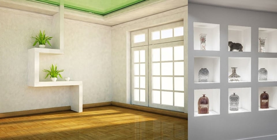 Rafturi incastrate din placi de gips-carton. De ce nu?