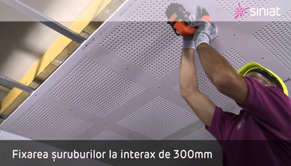 Cum se monteaza un plafon din gips carton perforat